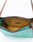 American Darling Crocodile Embossed Genuine Leather Women Bag Western Handbag Purse