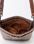 American Darling Crocodile Embossed Genuine Leather Women Bag Western Handbag Purse