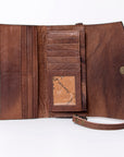 American Darling Wallet Hand Tooled Genuine Leather women bag western handbag purse