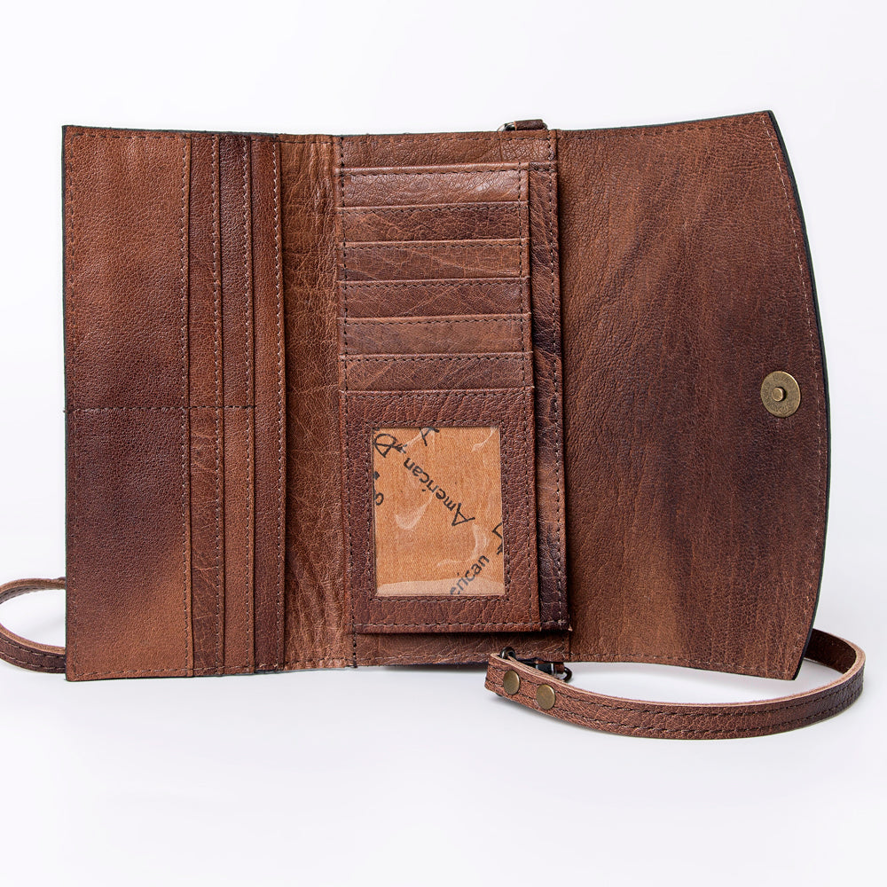 American Darling Wallet Hand Tooled Genuine Leather women bag western handbag purse