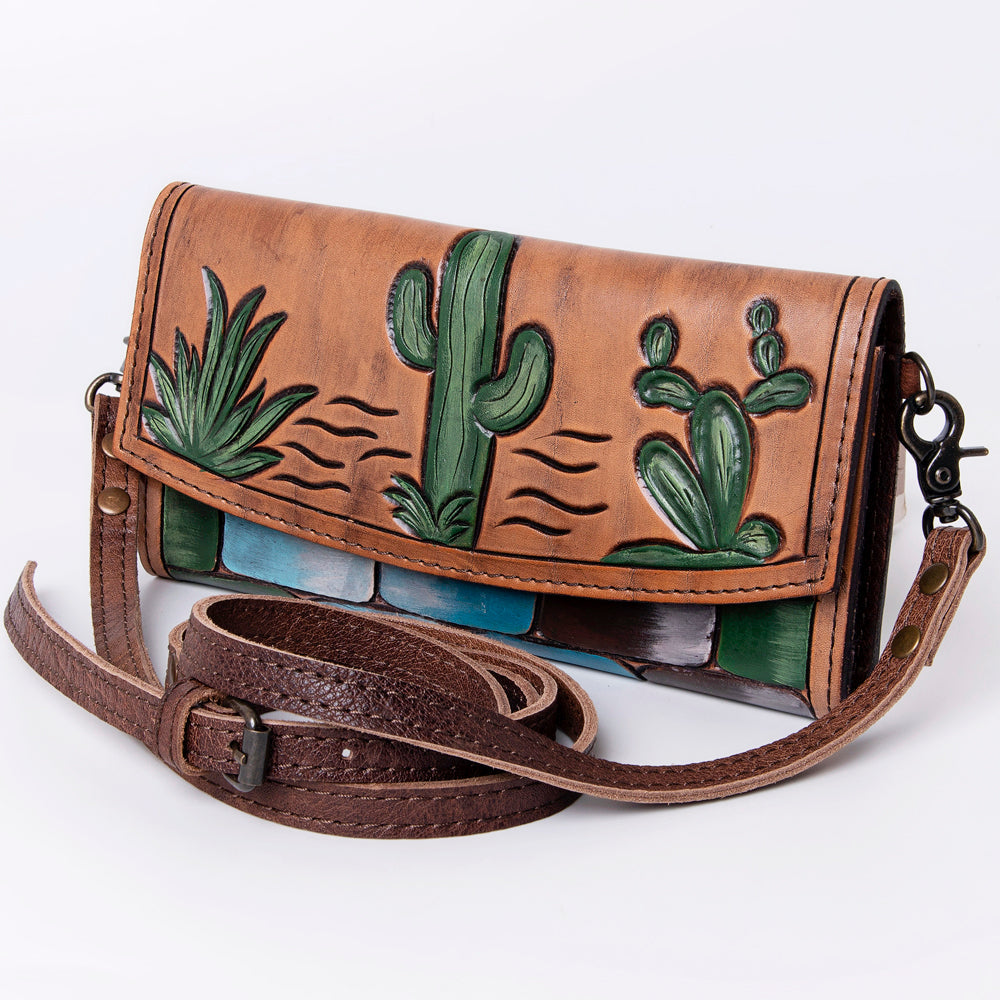 American Darling Wallet Hand Tooled Genuine Leather women bag western handbag purse