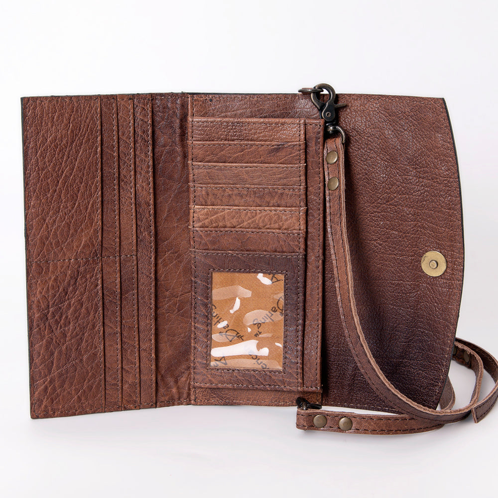 American Darling Wallet Hand Tooled Genuine Leather women bag western handbag purse
