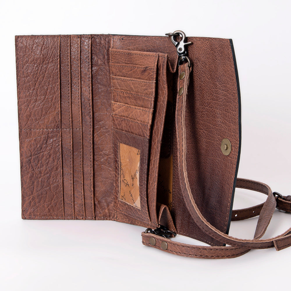 American Darling Wallet Hand Tooled Genuine Leather women bag western handbag purse