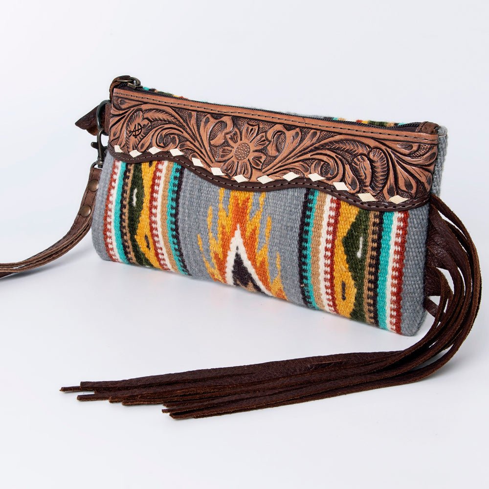 American Darling Wristlet Genuine Leather Women Bag W. Handbag Purse –