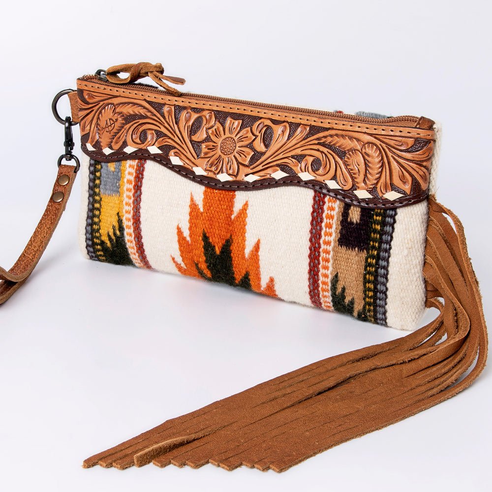 American Darling Wristlet Genuine Leather Women Bag W. Handbag Purse –