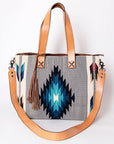 American Darling Tote Saddle Blanket Genuine Leather Women Bag Western Handbag Purse
