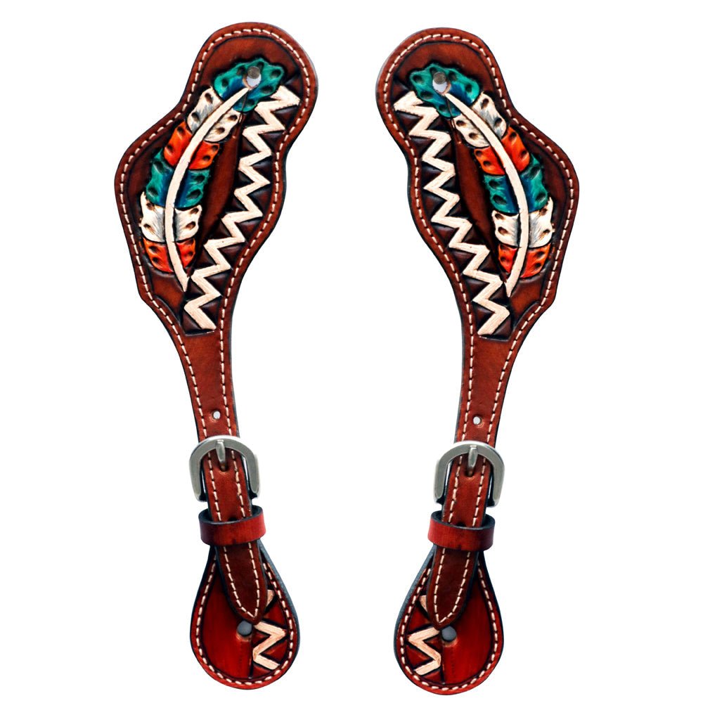 Durable Handcrafted PremiumLeather Spur Straps For Women Western Riding Show Rodeo