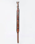 HILASON Western Genuine Leather Heavy Duty Dog Collar Floral Tooled