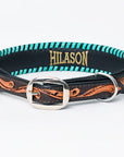 HILASON Western Genuine Leather Heavy Duty Hand Painted Dog Collar