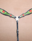 COMFYTACK Western Horse Headstall Breast Collar Tack Genuine American Leather