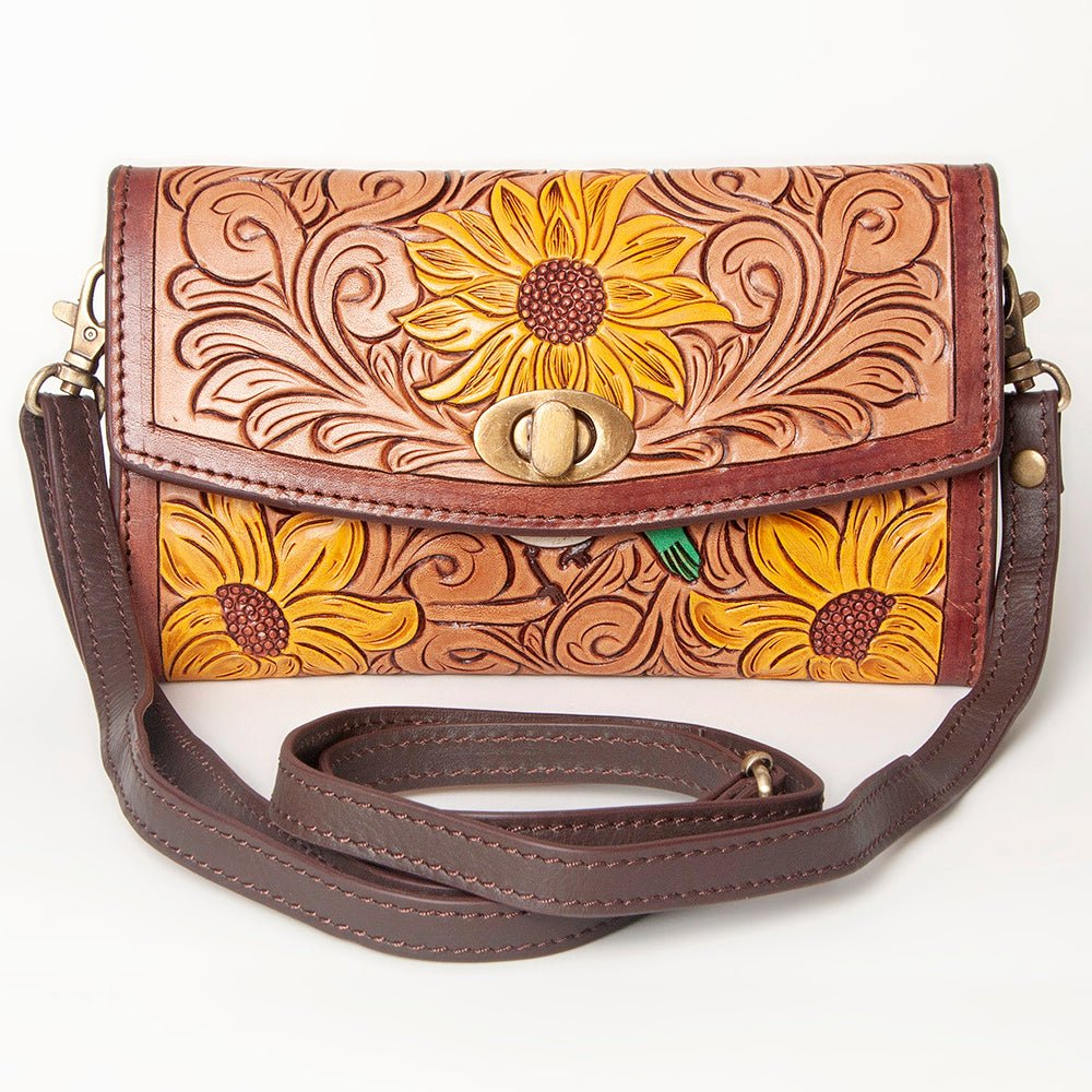 American Darling Hand Tooled Genuine Leather Women Bag Western Handbag Purse