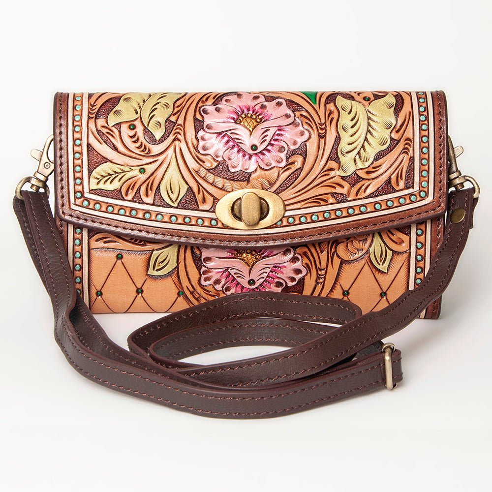 American Darling Hand Tooled Genuine Leather Women Bag Western Handbag Purse
