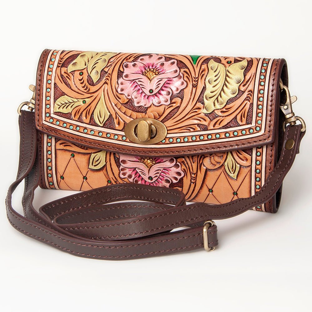 American Darling Hand Tooled Genuine Leather Women Bag Western Handbag Purse