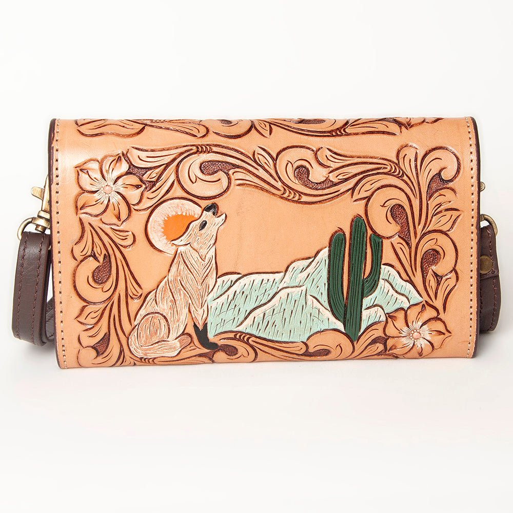 American Darling Hand Tooled Genuine Leather Women Bag Western Handbag Purse