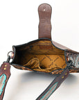 American Darling Hobo Hand Tooled Hair-On Genuine Leather women bag western handbag purse