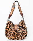 American Darling Hobo Hand Tooled Hair-On Genuine Leather women bag western handbag purse