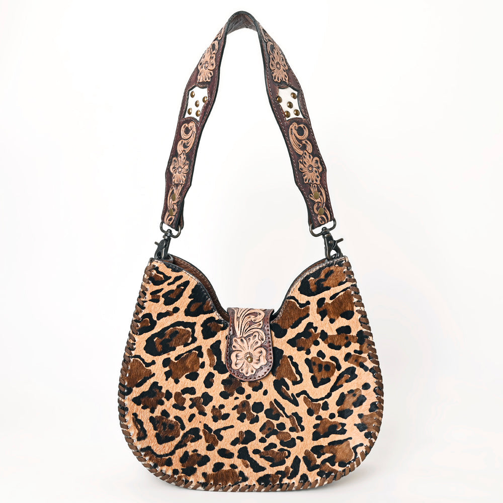 American Darling Hobo Hand Tooled Hair-On Genuine Leather women bag western handbag purse