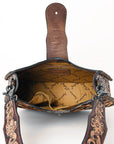 American Darling Hobo Hand Tooled Hair-On Genuine Leather women bag western handbag purse