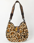 American Darling Hobo Hand Tooled Hair-On Genuine Leather women bag western handbag purse