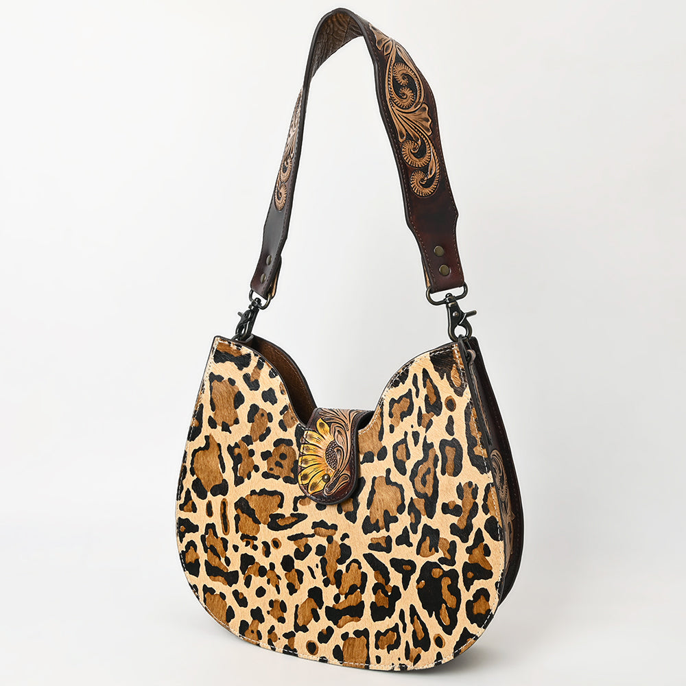 American Darling Hobo Hand Tooled Hair-On Genuine Leather women bag western handbag purse