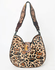 American Darling Hobo Hand Tooled Hair-On Genuine Leather women bag western handbag purse