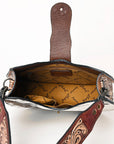 American Darling Hobo Hand Tooled Hair-On Genuine Leather women bag western handbag purse