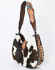 American Darling Hobo Hand Tooled Hair-On Genuine Leather women bag western handbag purse