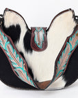 American Darling Hobo Hand Tooled Hair-On Genuine Leather women bag western handbag purse