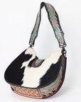 American Darling Hobo Hand Tooled Hair-On Genuine Leather women bag western handbag purse