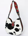 American Darling Hobo Hand Tooled Hair-On Genuine Leather women bag western handbag purse