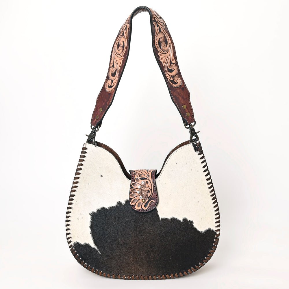 American Darling Hobo Hand Tooled Hair-On Genuine Leather women bag western handbag purse