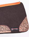 32" X 30" Hilason Horse Saddle PAD Western Contoured Wool Felt Moisture Wicking Brown