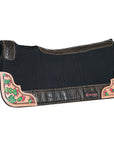 32" X 30" Hilason Horse Western Contoured Wool Felt Therapeutic Saddle Pad Black