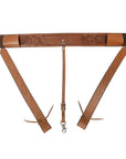 Comfytack Horse Western Leather Basketweave Tooled Floral Rear Flank Saddle Cinch Off Billets