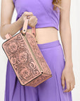 American Darling Hand Tooled Genuine Leather Women Bag Western Handbag Purse