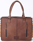 American Darling Briefcase Hand Tooled Saddle Blanket Genuine Leather women bag western handbag purse