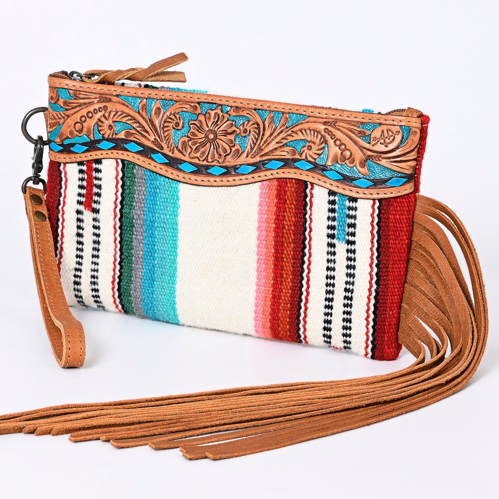 American Darling Wristlet Genuine Leather Women Bag W. Handbag Purse –