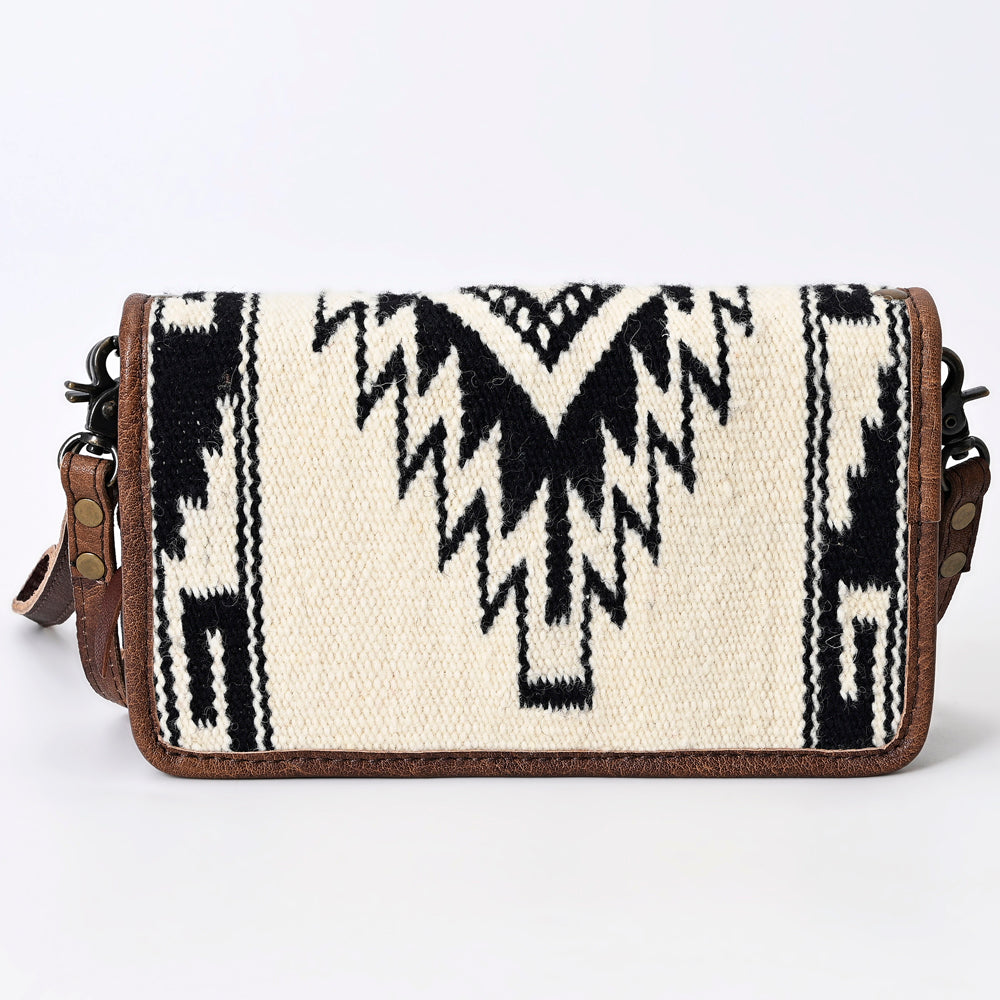 American Darling ORGANISER Upcycled Wool Genuine Leather women bag western handbag purse