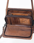 American Darling Organiser Bag Handcrafted from Crocodile Embossed Genuine Leather with YKK Zipper and Detachable Strap