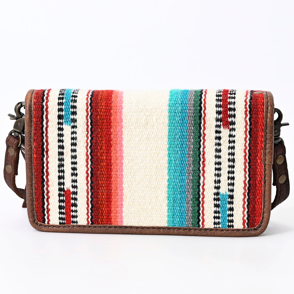 American Darling ORGANISER Upcycled Wool Genuine Leather women bag western handbag purse