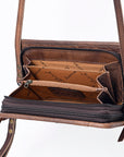 American Darling ORGANISER Upcycled Wool Genuine Leather women bag western handbag purse