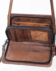 American Darling Organiser Bag Handcrafted from Crocodile Embossed Genuine Leather with YKK Zipper and Detachable Strap
