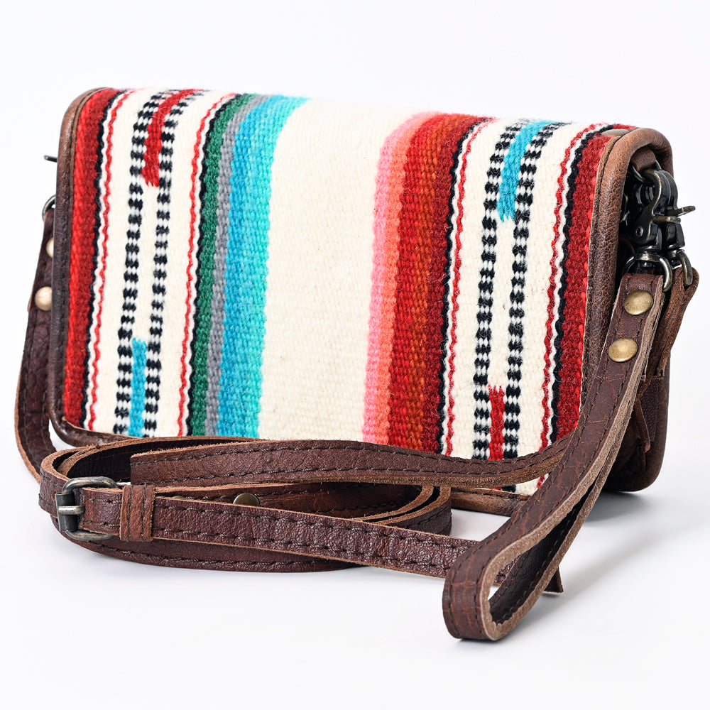 American Darling ORGANISER Upcycled Wool Genuine Leather women bag western handbag purse