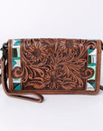 American Darling Organiser Bag Handcrafted from Crocodile Embossed Genuine Leather with YKK Zipper and Detachable Strap