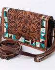 American Darling Organiser Bag Handcrafted from Crocodile Embossed Genuine Leather with YKK Zipper and Detachable Strap