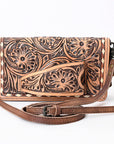 American Darling Organiser Bag Handcrafted from Crocodile Embossed Genuine Leather with YKK Zipper and Detachable Strap