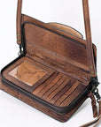 American Darling Organiser Bag Handcrafted from Crocodile Embossed Genuine Leather with YKK Zipper and Detachable Strap