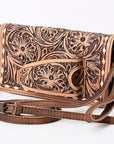 American Darling Organiser Bag Handcrafted from Crocodile Embossed Genuine Leather with YKK Zipper and Detachable Strap