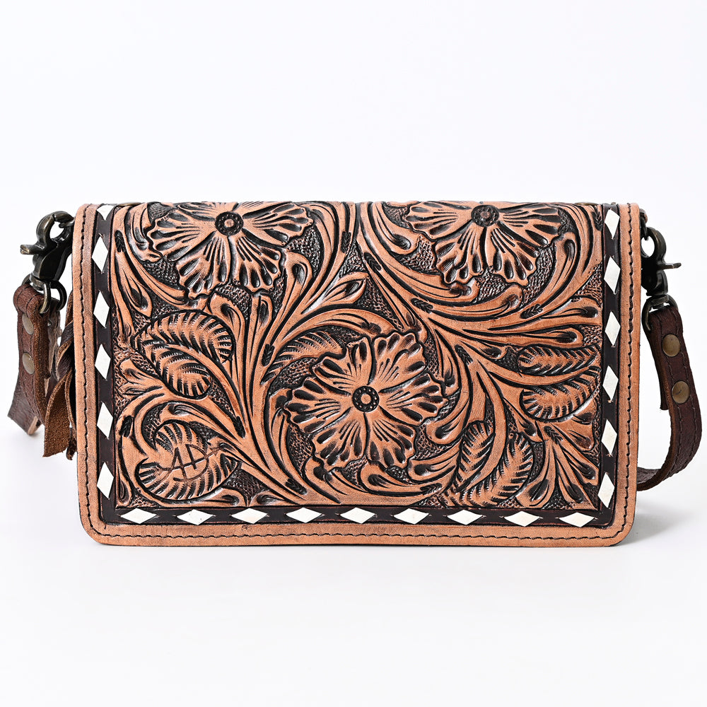 American Darling ORGANISER Upcycled Wool Genuine Leather women bag western handbag purse