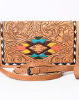 American Darling ORGANISER Upcycled Wool Genuine Leather women bag western handbag purse